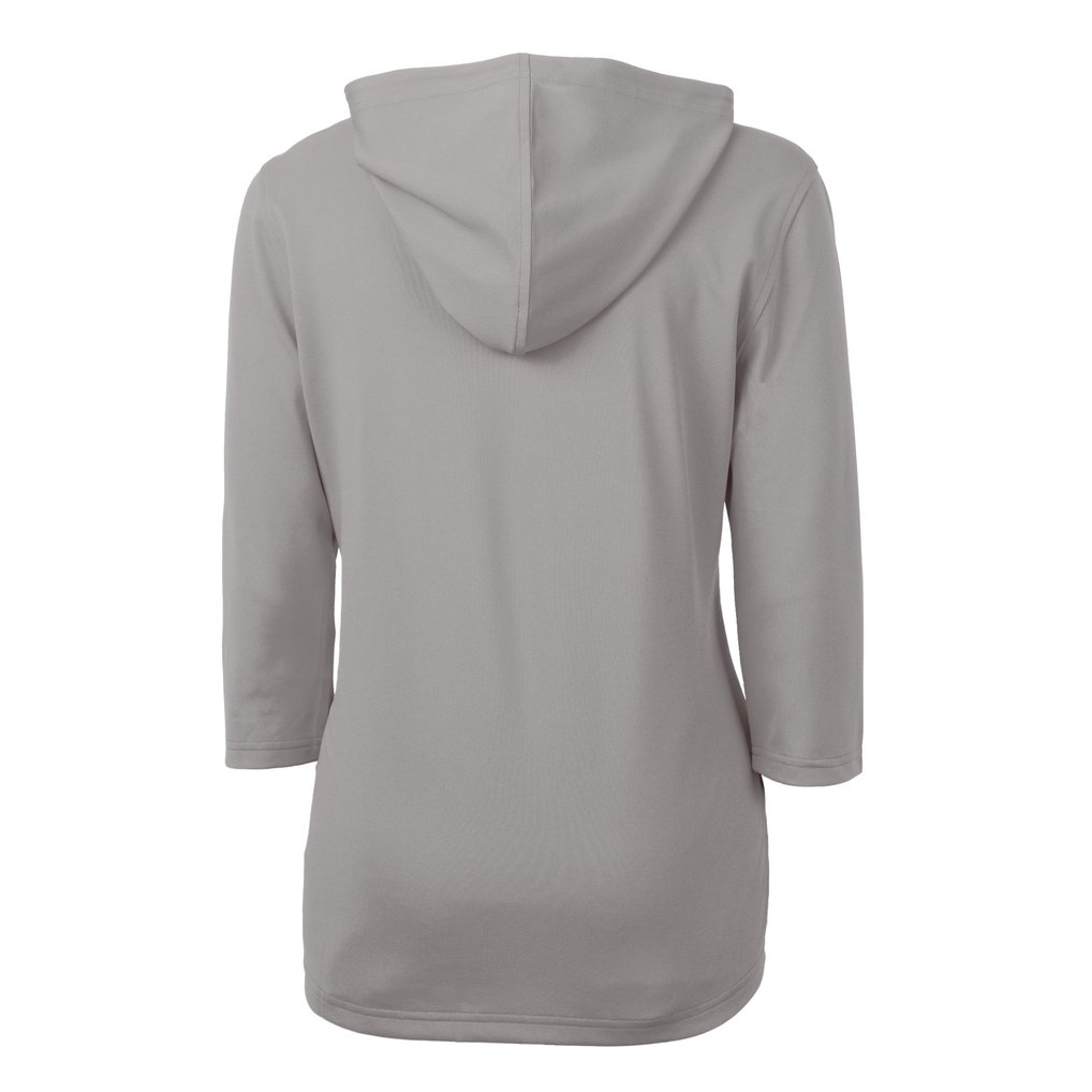  Inter Miami CF Cutter & Buck Women's Virtue Eco Pique Recycled Half-Zip Pullover Hoodie - Gray